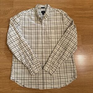 J. Crew Shirt Men's Large Multicolor Plaid‎ Flex Oxford Classic Fit Preppy